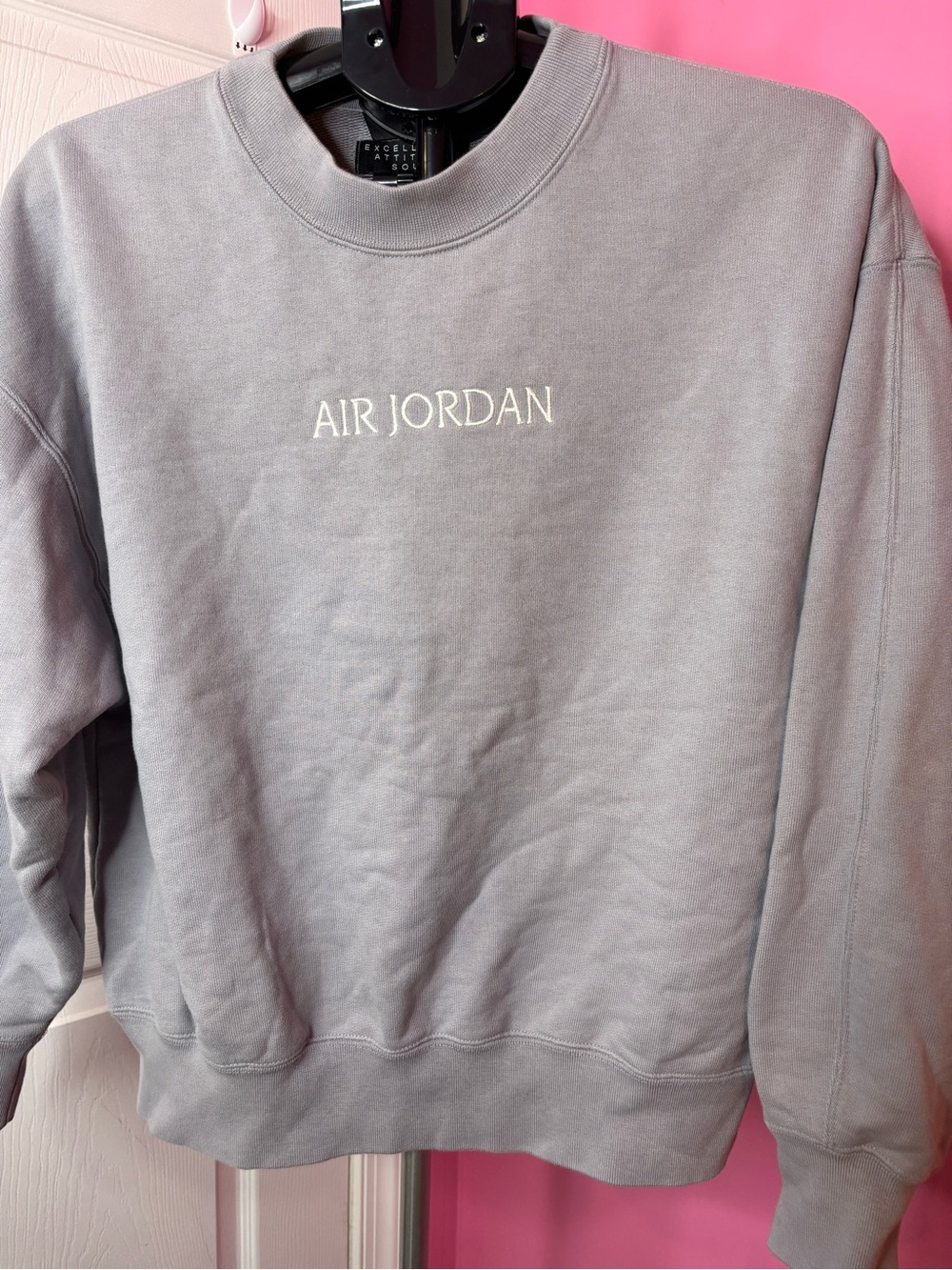 Air Jordan Essentials Oversized Sweatshirt Gray DQ4649-054 Size Small
